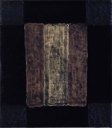 Black Bars &bull; 1995 Gedanken zum Ornament 42 &times; 47 cm &bull; &Ouml;l auf Leinwand