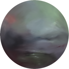 "Blink and you will miss it.&rdquo;, &Ouml;l auf Leinwand, Tondo