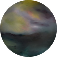 "Blink and you will miss it.&rdquo;, &Ouml;l auf Leinwand, Tondo